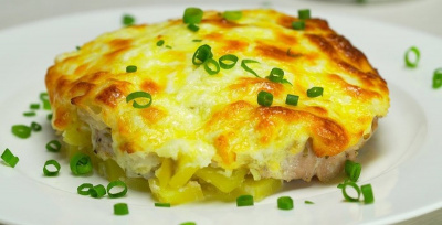 Мясо по-французски с картофелем